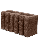AVARSA Block cara de piedra ranurado color chocolate