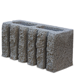 AVARSA Block cara de piedra ranurado color gris Oxford