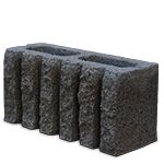 AVARSA Block cara de piedra ranurado color negro